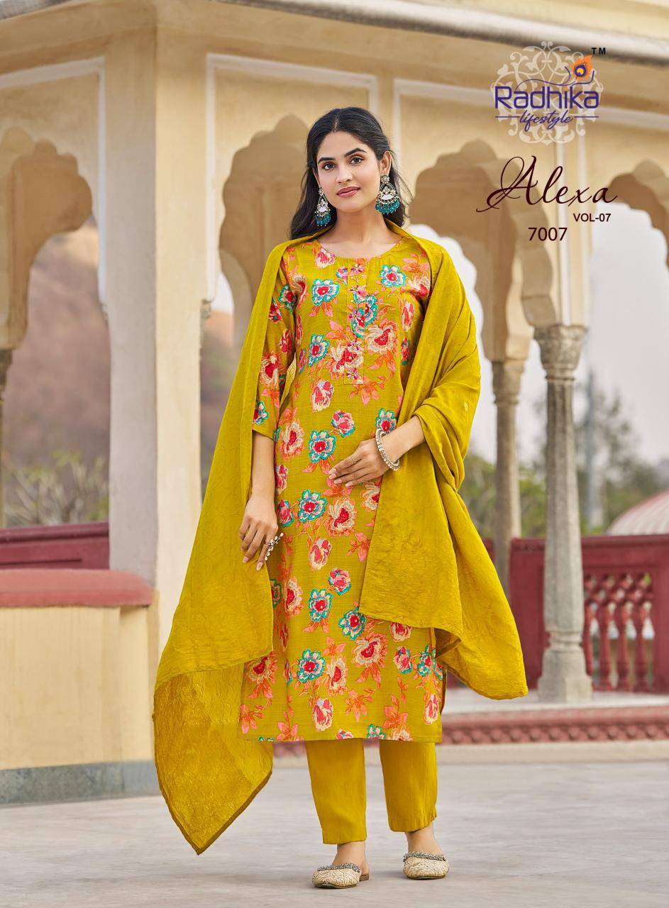 Radhika lifestyle alexa vol-7 Affordable Kurtis in Ahmedabad